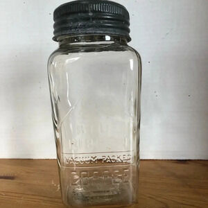 Vtg Blue Ribbon Coffee Jar